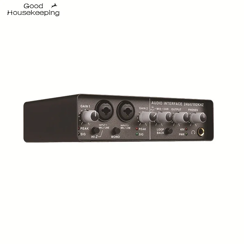 Q-24 Usb Audio Interface Guitar Pro Audio Equipment Computer Free Drive USB External Sound Card Professional Portable Video