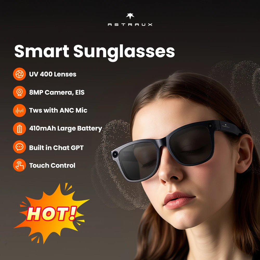 AI smart Bluetooth glasses ultra-high-definition camera pixels video recording stabilization Bluetooth calling 2