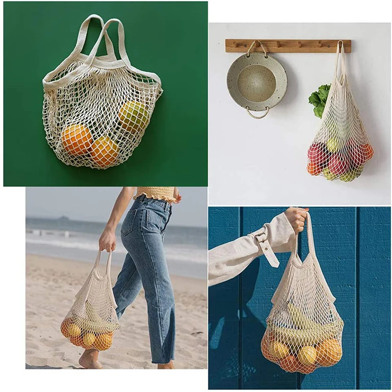 1PC Reusable Grocery Bags for Fruit Vegetable Bag Cotton Mesh