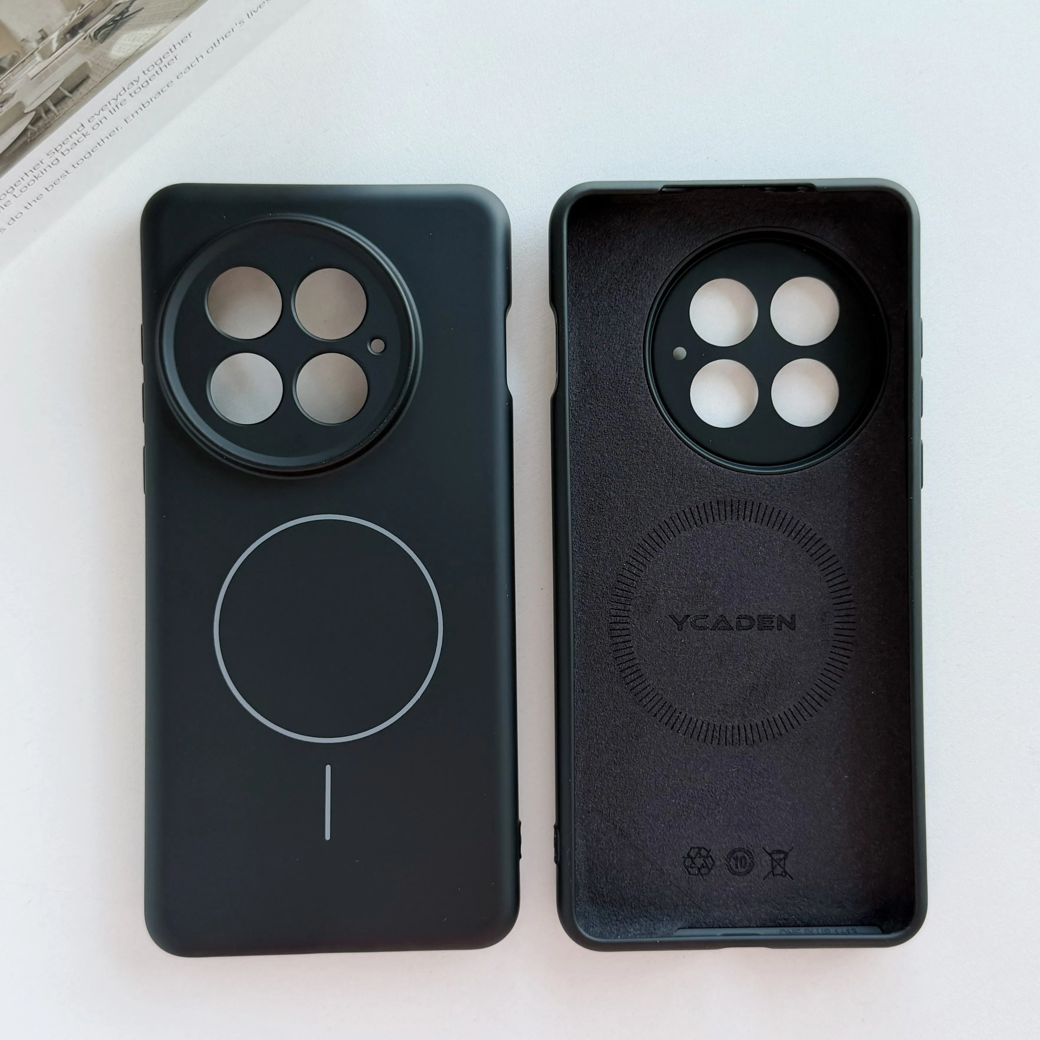 Luxury Liquid Silicone Magnetic Case with Wireless Charging and Shockproof Matte Finish