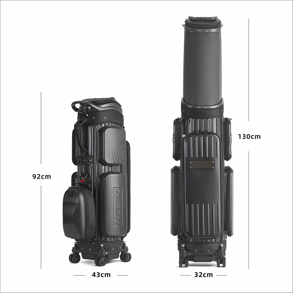 HELIX Golf Bag with 4 Wheels for Airline Travel Hardshell Golf