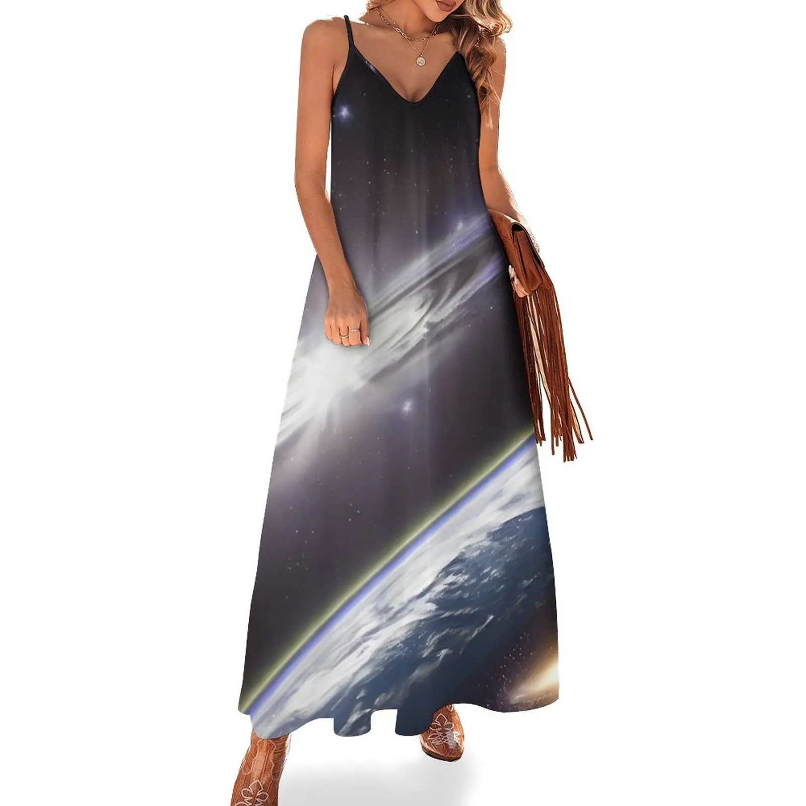 

Galaxy fantasy Sleeveless Dress evening dresses luxury 2024 women clothing 2024 new arrivals prom dress dresses for womens 2024