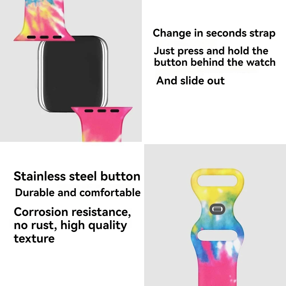 Vibrant Patterned Silicone Watch Strap - Premium Quality & Stylish Design