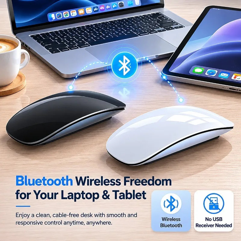 Apple Magic 무선 마우스 블루투스 5.0 Macbook Pro Air 미니 노트북 태블릿 PC iPad 멀티 터치 마우스용 공식 제품