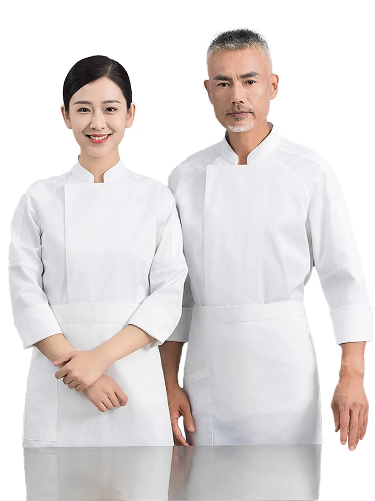 Mens Cake Shop Cafe Pastry Chef Jacket Hotel Cook Uniform Restaurant Cooking Coat Kitchen Canteen Long Sleeve Work Clothing long sleeve kitchen catering restaurant unisex master chef uniform jacket barber work wear bakery canteen hotel cook coat shirt