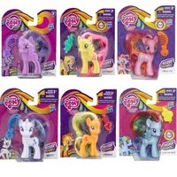 My Little Pony Polly Gold Hair Style avec peigne, Purple Rainbow Dash, Applejack, Rarity, Fluttershy, Pinkie Pie, SemiCute Logo 1