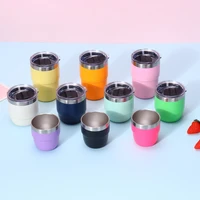 4oz/6 /8oz Stainless Steel Thermos Cup Multi-color Portable Ice Cup Mini Double-layer Insulated Coffee mug With Lid water bottle