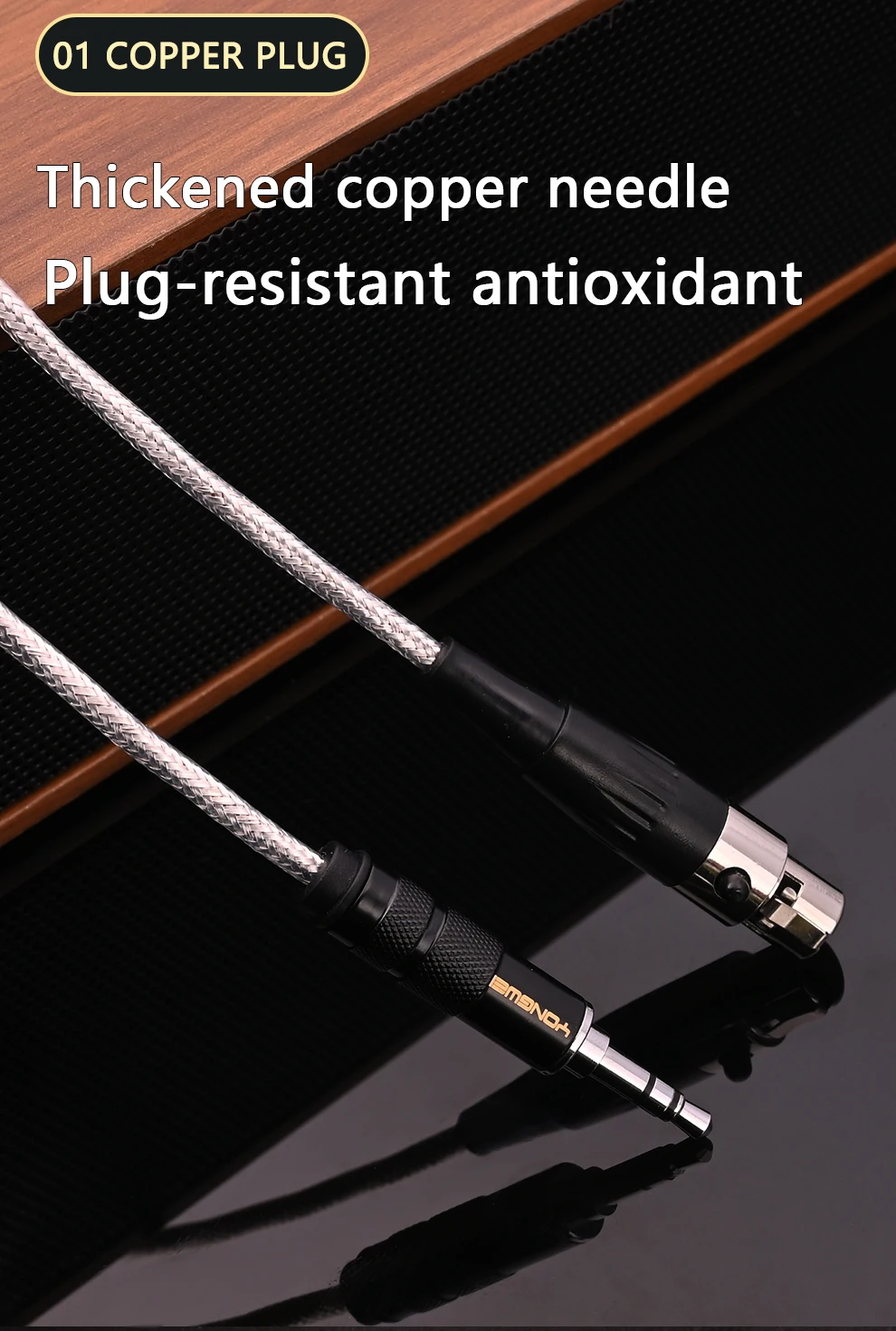 YONGWEI Jack 3.5mm 1/8 to 3-Pin Mini XLR Cable TRS 1/8 Inch Aux Stereo Male to Mini XLR Female Audio Adapter Cable for AKG K550