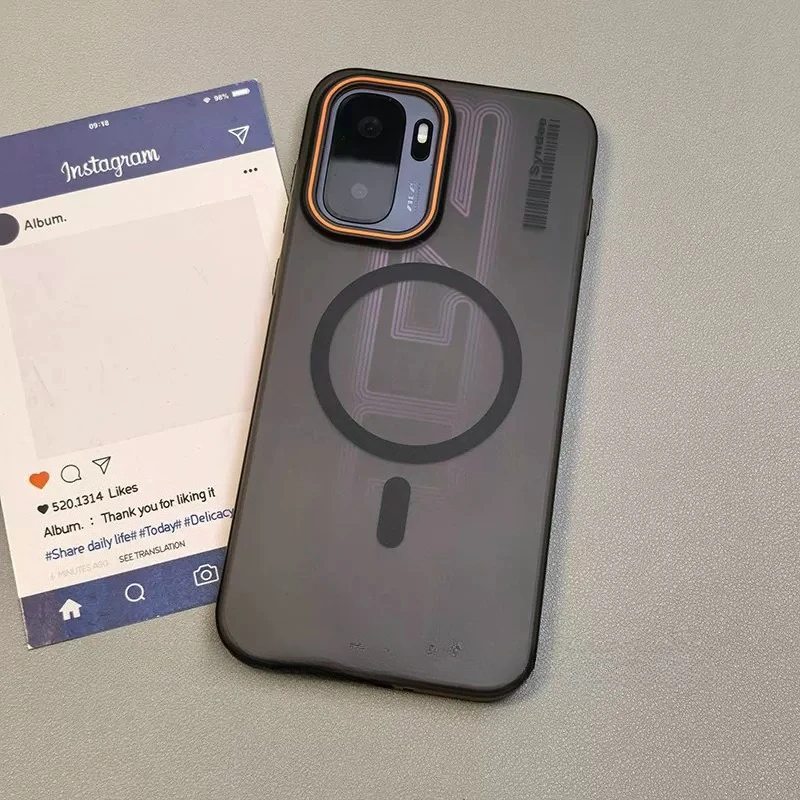 Luxury Frosted Clear Magnetic Wireless Charging Case