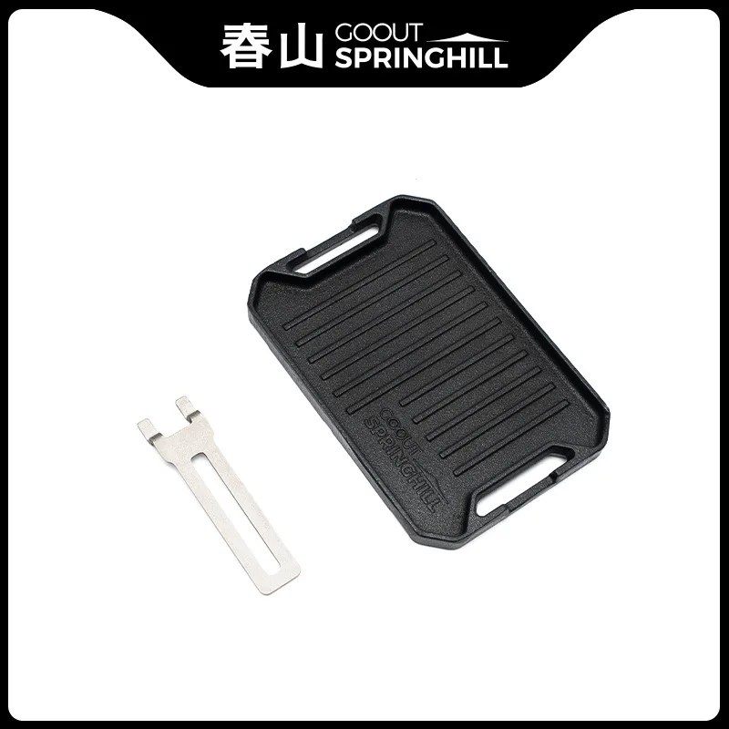 Goout Springhill Camping Grill Pan Mini Grill Pan Lightweight Iron Omelette Hot Dog Muffin Skillet Nonstick Coating