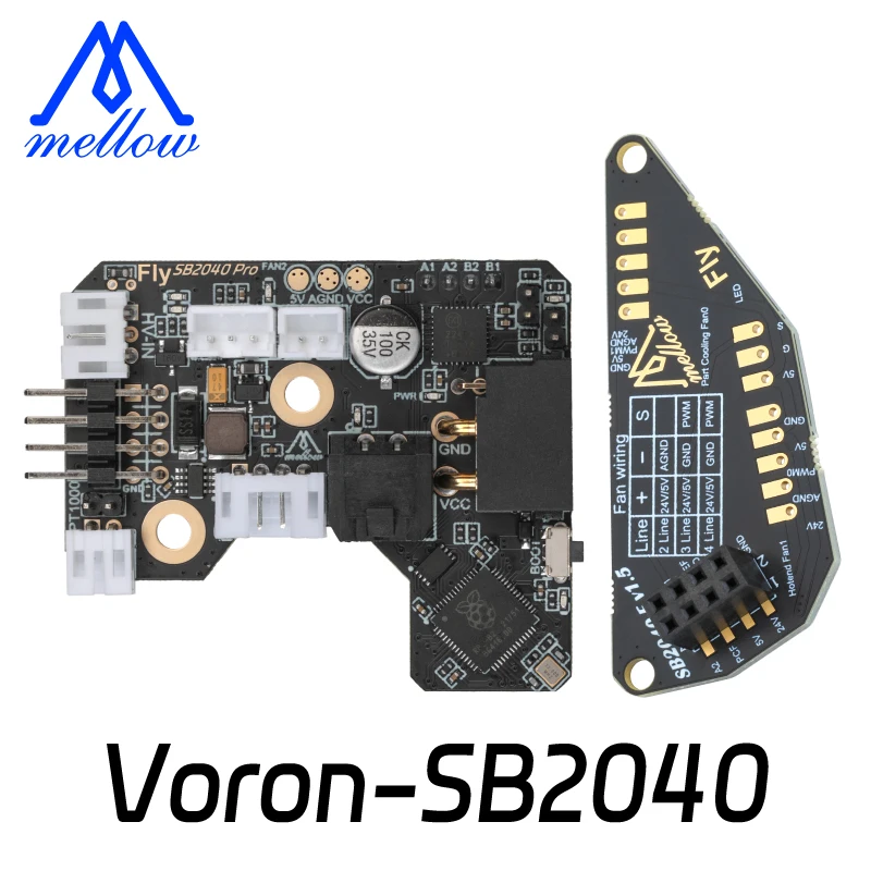 

Mellow Fly-SB2040 V2 Board For Voron 2.4 R2 Trident Stealthburner CW2 Extruder Klipper Hotend Canbus HeadTool PT1000 / PT100