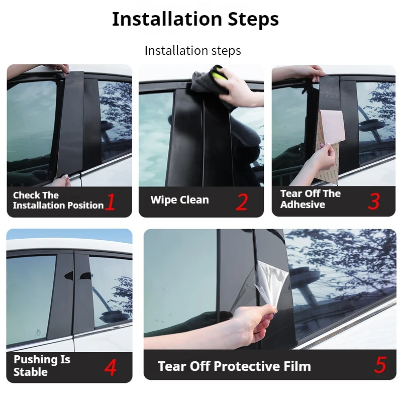 B-Säulen Abdeckungen 4-tlg Für Mercedes Vito V-Klasse W447 2016-2020 - Kratzfester Schutz