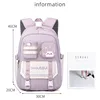 2024 Kitten print Primary School Backpack 1-6 Grade Cute Colorful School Bags For Girls Waterproof Large Capacity Schoolbags sac 6