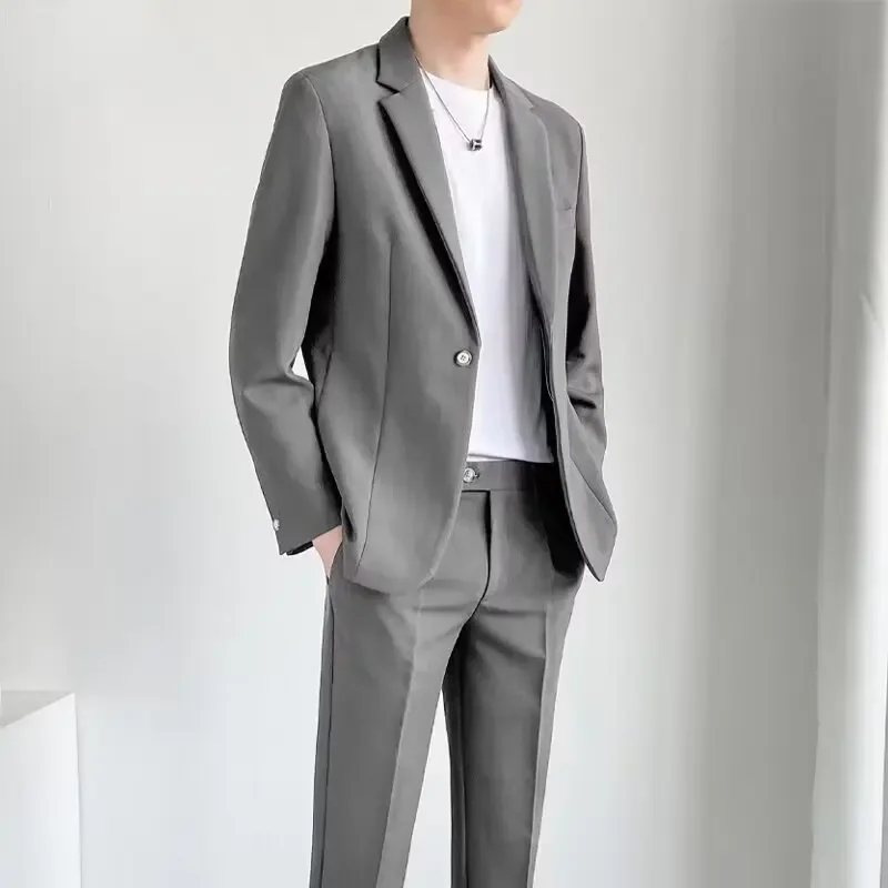 Formal Suit Spring Autumn Summer Casual Suits Men's Korean Business Western-style Clothes Trousers Set Matching Outfit For Young Men