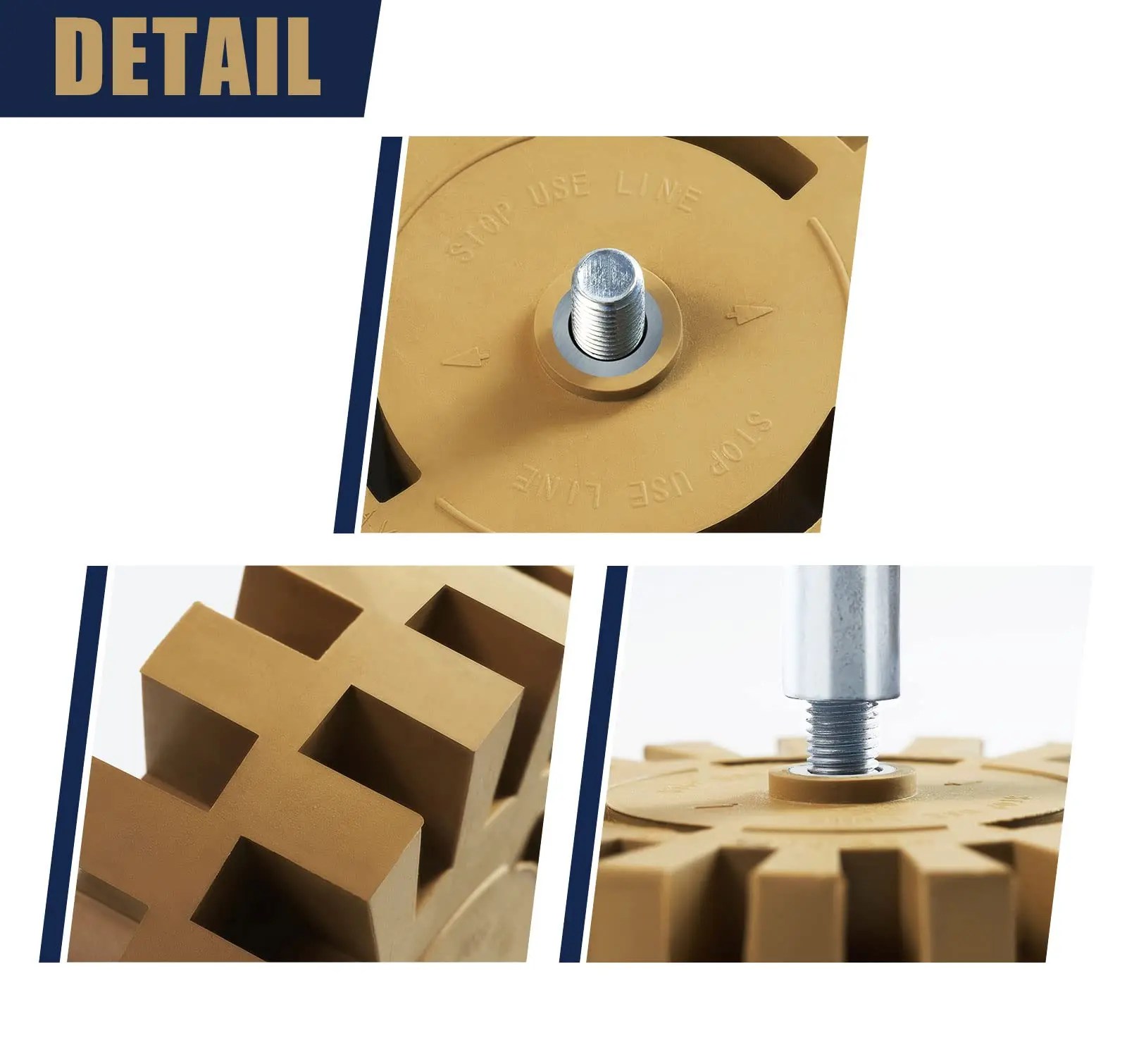 3.5/4 Inch Decal Remover Eraser Wheel Remove Car Stickers Adhesive Glass Metal Emblem Pinstripes Rubber Wheel with Drill Adapter sticker remover tool