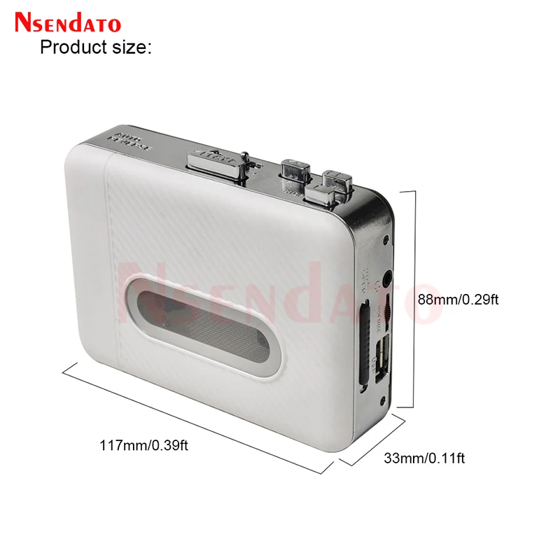 Usb Cassette Tape Audio Player Conversor com Gravador Captura pc pc Alto-falante Telefone Ipod - Image 3