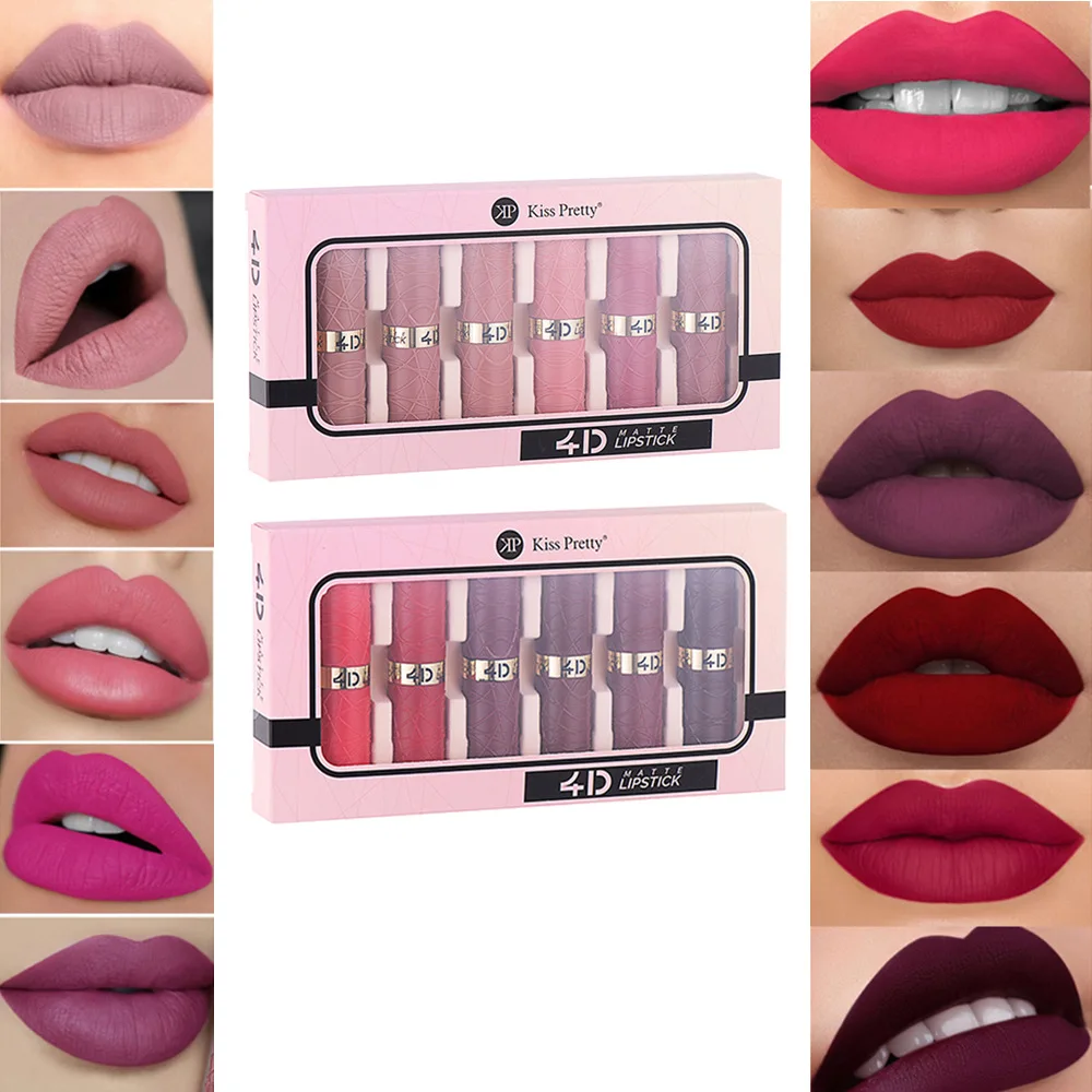 

12 Colors Matte Lipstick Pen Set Velvet Nude Lipstick Pencil Sexy Red Brown Pigments Lips Makeup Long Lasting Lip Tint