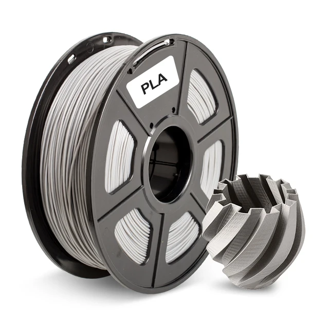 PETG PLA Filament 1kg 1.75mm Diameter Tolerance +/-0.02mm 320m/Roll 100%No Bubble High Strength FDM 3D Printer Printing Material PLA Grey