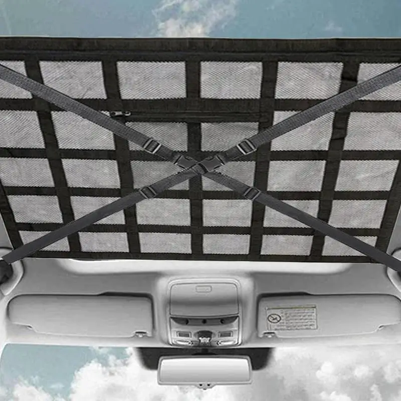 Rete Portaoggetti Da Soffitto Auto 90x65cm - Universale Per SUV E Furgoni - Foto 7