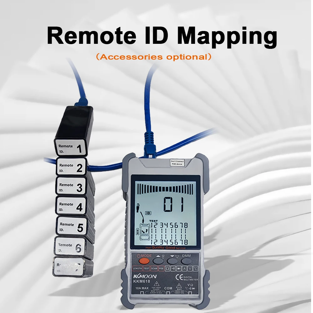 KKMOON KKM616 KKM618 Network Cable Tester with LCD Display Analogs Digital Search POE Test Cable Pairing