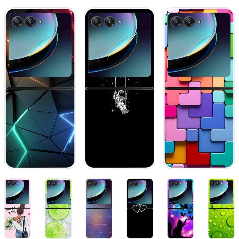 Per Motorola Razr 40 Ultra Case Hard Pc Cover Posteriore Del Telefono Per Moto Razr + Razr 4 2023 40 Ultra 40 Ultra Custodie Cute Cat Funda Shell