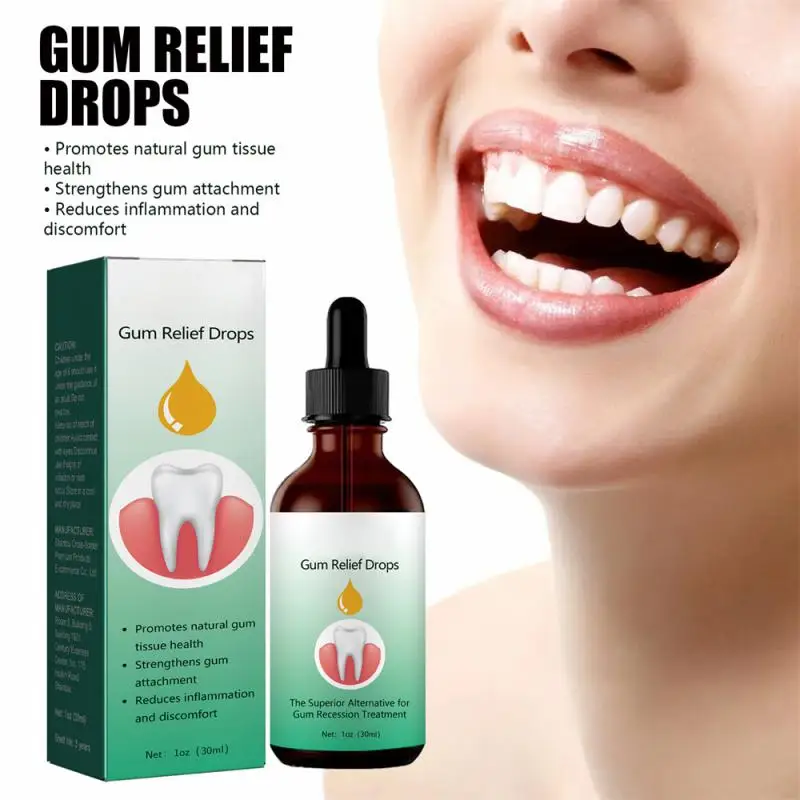 

Gum Repair Drops Clean Teeth Whitening Remove Teeth Macular Soothe Gum Health Care Drops 30ml Oral Care