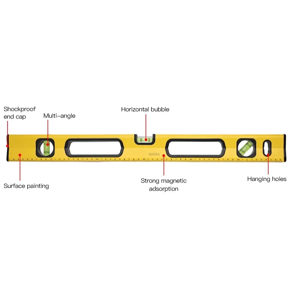 

Горизонтальная линейка, спиртовой уровень, инструмент, высокоточный алюминиевый сплав, измерительные пузырьки с инструментами, Магнитная конструкция