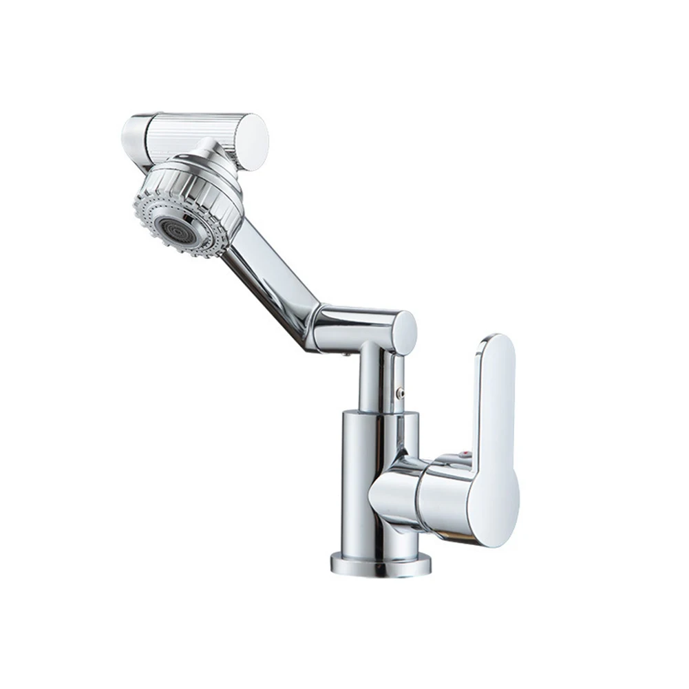 

Chrome Bathroom Sink Faucet 1080 Degree Rotation Basin Faucet Mixer Tap Cold & Hot Water Single Handle Sink Faucet