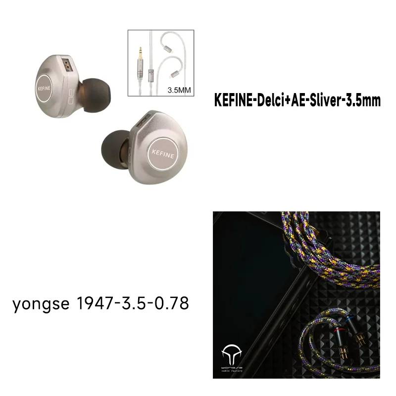 Kefine X ANGELEARS Delci AE 10mm DLC+PU Diaphragm Dynamic Driver IEMs Hi-Fi I n-ear Earphone with Two Tuning Style 5