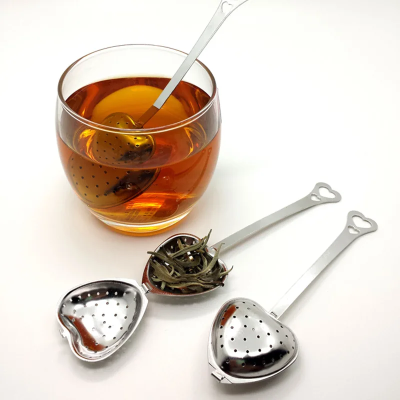 Heart Shape Stainless Steel Tea Infuser Reusable Spice Cha Diffuser Mug Tea Leaf Strainer Teapot Teaware Kitchen Accessories
