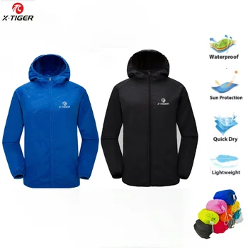 X-TIGER Skin Hiking Jacket Men Women Waterproof Quick Dry Camping Windbreaker Trekking Fishing Rain Coat Outdoor Anti UV Clothes 1
