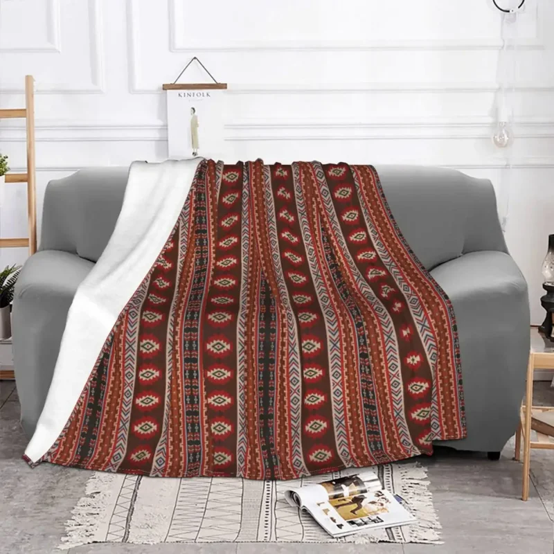 Boho Geometry Pattern Blanket Turkey Ethnic Bohemian Plush Throw Blanket Summer Autumn Winter Printed Lightweight Bedspreads