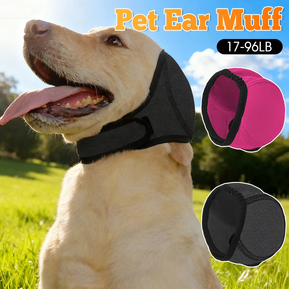 Dog Ear Covers Noise Reduction Dog Earmuffs Adjustable Anti-noise Pet Ear Muffs for Small Large Dogs Waterproof Pet Headcover