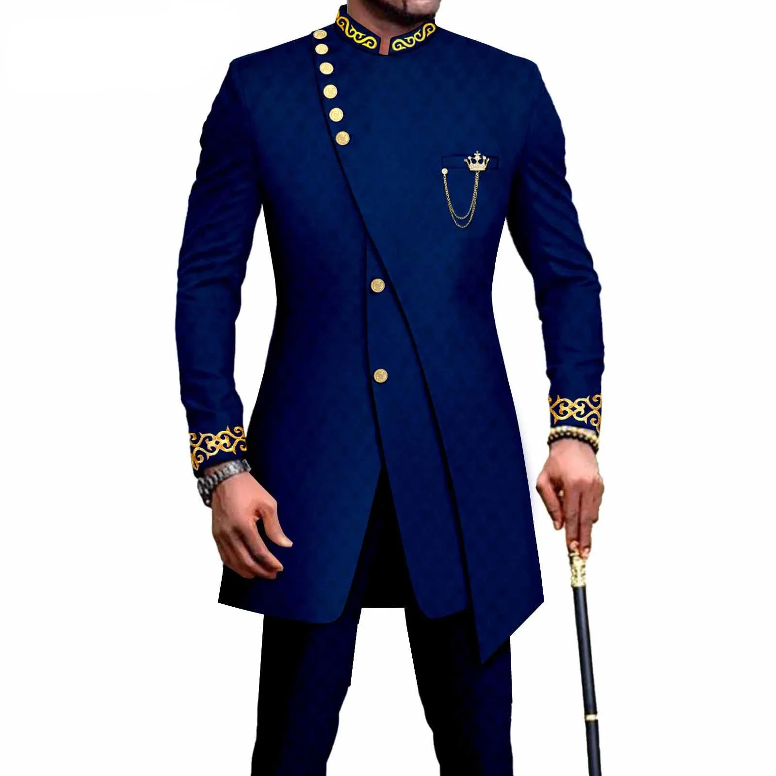 Blazer Homme Caraceni En Soie - Taille 54 (IT) / 40 (FR) - Bleu Paon à Carreaux - Occasion Très Bon état