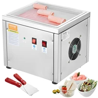 SucceBuy Machine à crème glacée frite en acier inoxydable, avec compresseur pour la fabrication de crème glacée et de yaourt glacé 1