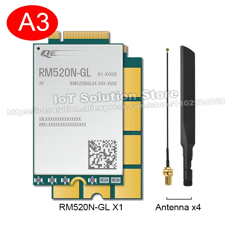 RM520n-GL 5G対応M.2 Key B WWANモジュールCPE Modem Lenovo ThinkPad Quectel RM520N-GL 5G M.2 WWAN (4XC1Q24435)