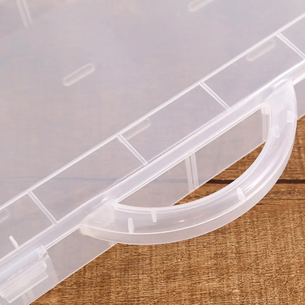 플라스틱 보관 상자 투명하고 튼튼한 케이스, 힌지형 뚜껑 버클 잠금 장치, 먼지 방지 다용도 정리함 (공구, 보석류)