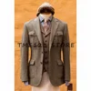 Herringbone Men's Jacket V Neck Single Breasted Business Casual Fashion Korean 2023 Autumn Luxury Brand Winter Jackets for Men 3