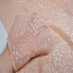 Western Country Summer Amzaing Vintage Silk Metallic Fabric Lurex Gold Orange Pattern for Party Shawl Scarves Veil