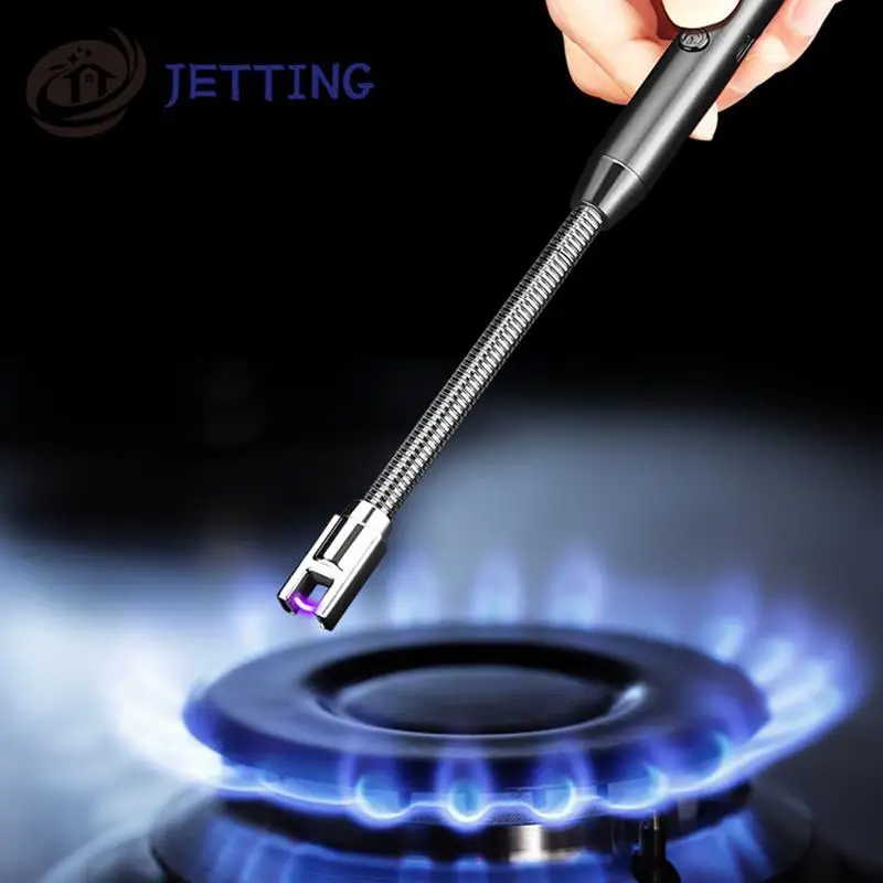 360&deg; Electric Arc BBQ Lighter USB Windproof Flameless Plasma Ignition Long Gas Lighter For Candle Gas Stove Kitchen Tool bbq lighter,electric arc igniter