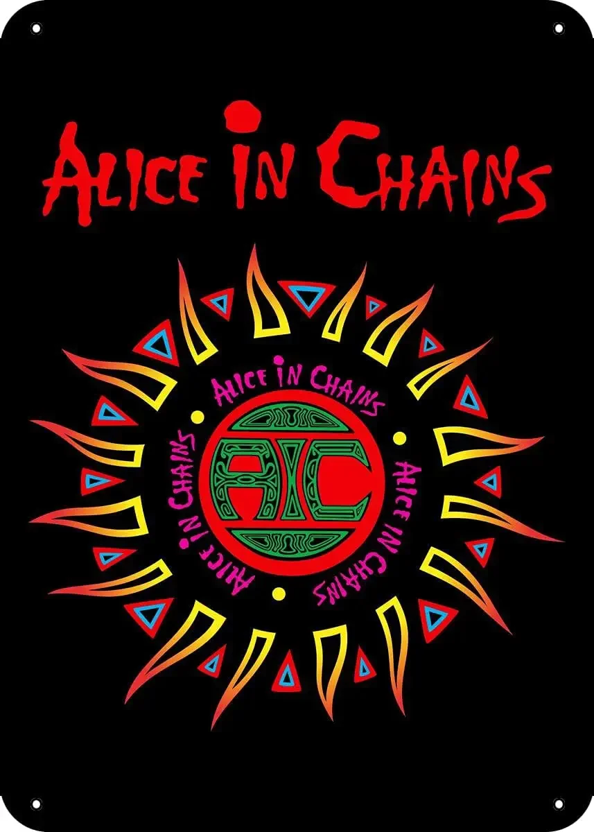 

Металлический жестяной знак, музыка, Алиса в цепях, забавное Ретро украшение на стену, семейный молочный чай, магазин кафе, металлический жестяной знак