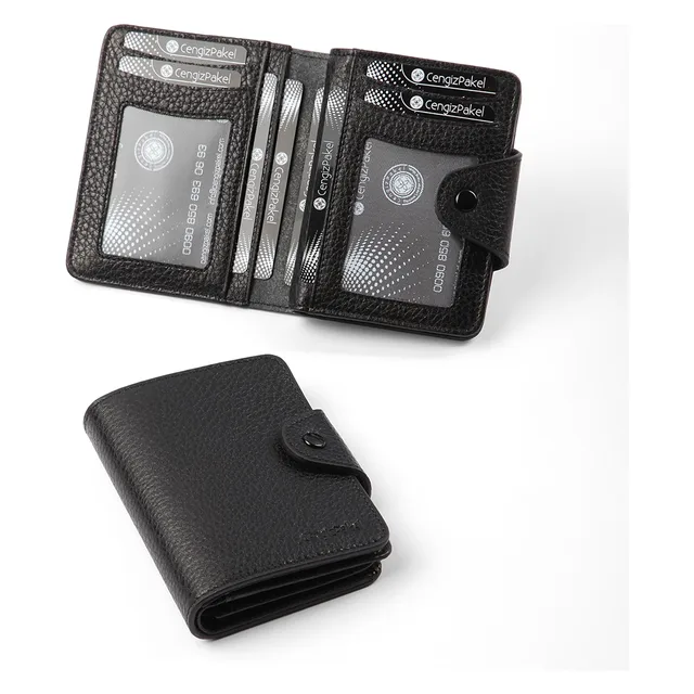 Cengiz Pakel cartera de piel auténtica para hombre, Brown 13632T, multicompartimentos, uso conveniente, para Material de calidad, diseño moderno|Carteras| - AliExpress