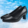 6.0cm Comfort Genuine cow Leather Breathable Work Shoes For Flight Female Stewardess Air Crew Waiter Attendant  Trainmaner 1