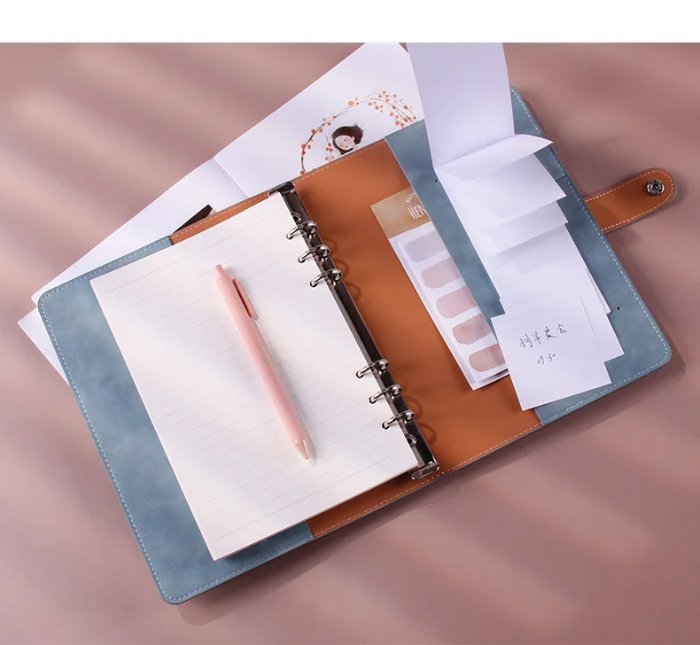 A5 A6 A7 Soft PU DIY Binder Photocards Collect Book Diary Agenda Planner Cover Album Stationery