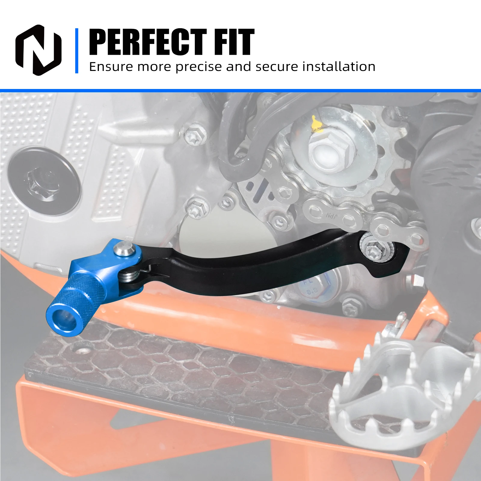 NICECNC Für Yamaha YZ250F 2014–2023, YZ250FX 2016–2023, 2022, WR250F 2020–2023, YZF WRF 250, geschmiedeter Bremspedalhebel, Schalthebel – Detail 10