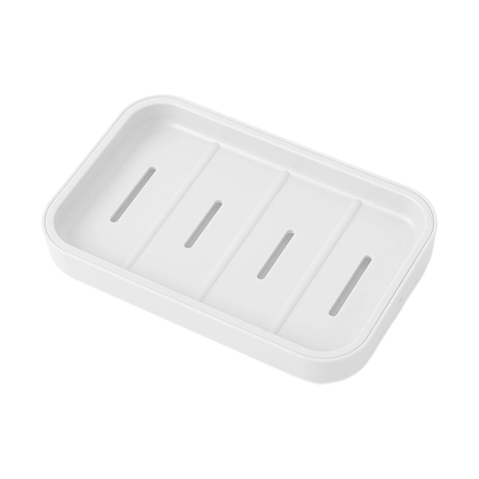 

Thickened White Plastic Keep Dry Shower Easy Clean Removable Home Travel Drain Tray Kitchen Double Layer Bathroom Soap Dish