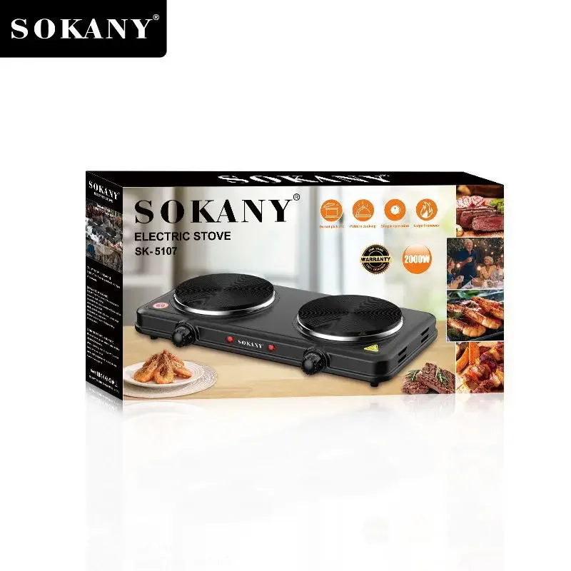 2000W Double Stove Cooker Adjustable temperature Multifunctional household Kitchen double pot electric stove cooking stove 5