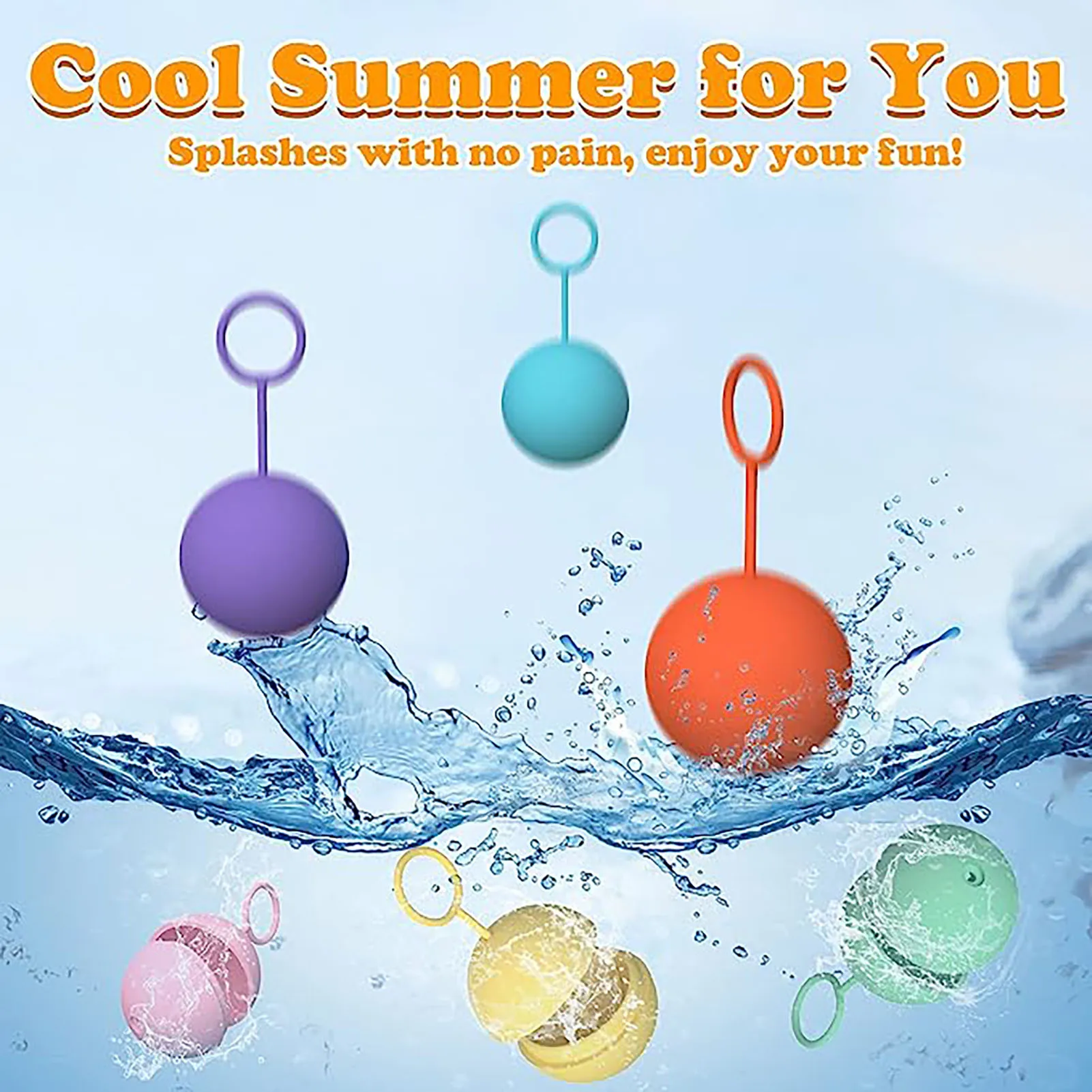 

New 12pcs Refillable Water Bomb Ball Self-Sealing with Thickend Material Toys Suitable for Outdoor Water Games Toys