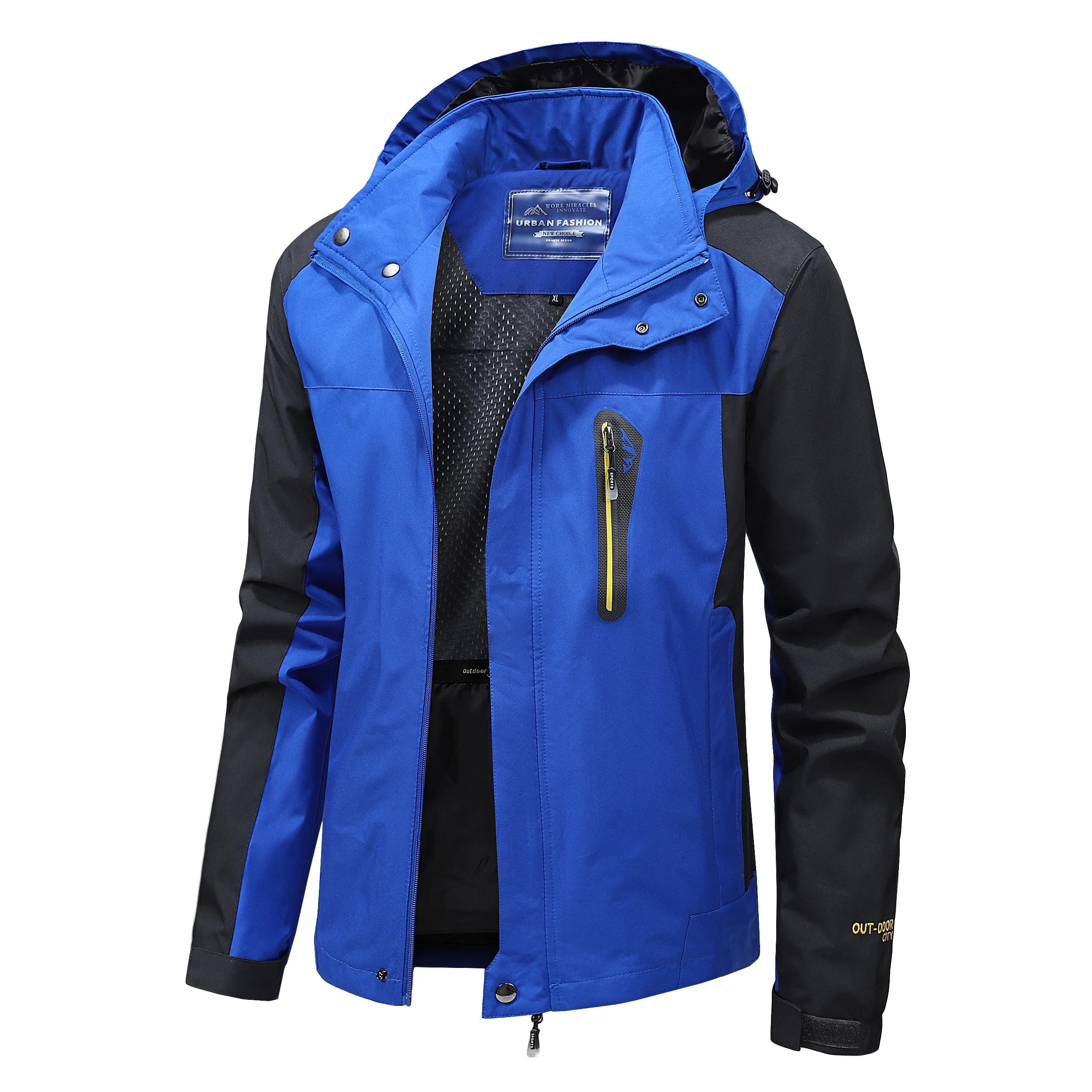 Men's Waterproof Hiking Jacket Large Size Windproof