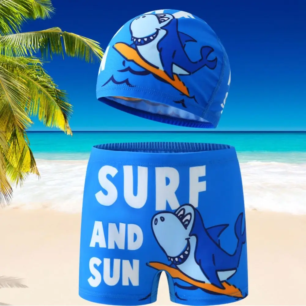 Children Movement Outfit Euro Boys Swimming Trunks Dinosaur Portable Kids Swimwear Cartoon 1-7Years Kids Swimsuit Beach